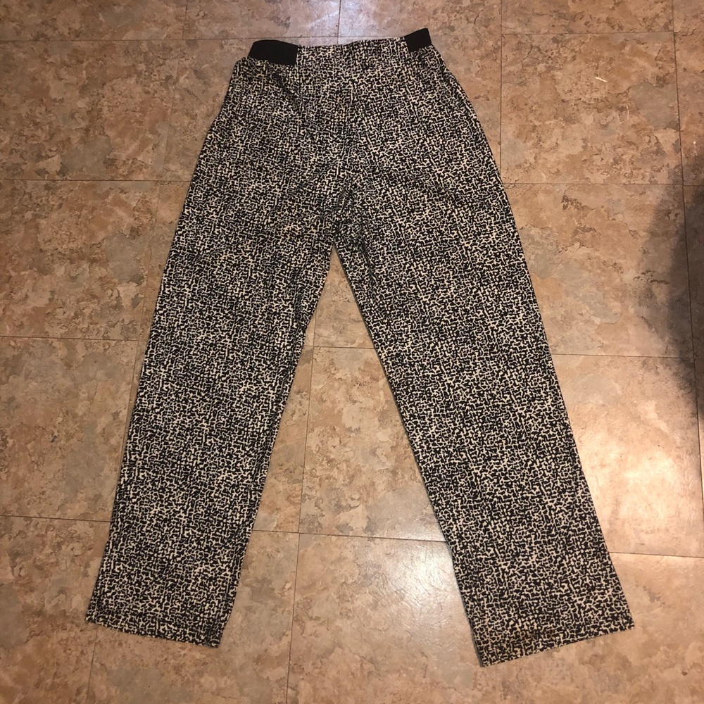 White Drop Elastic Pants